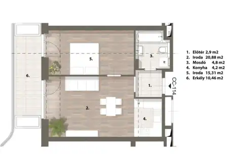 Eladó téglalakás, Budapest, XIV. kerület 2 szoba 48 m² 104.96 M Ft