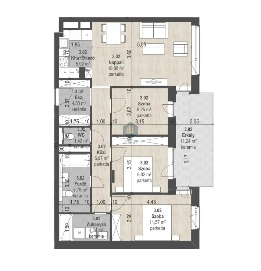 eladó új építésű téglalakás, Budapest, XIII. kerület