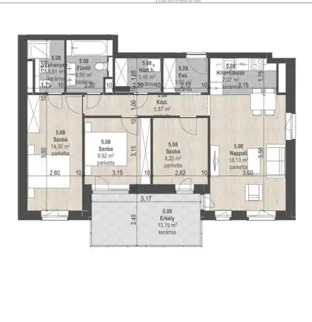 Eladó új építésű téglalakás, Budapest, XIII. kerület 5 szoba 79 m² 154.45 M Ft