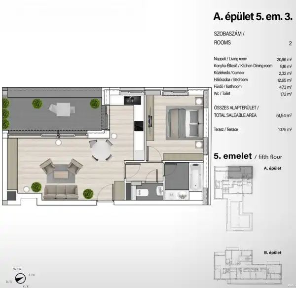 Eladó új építésű téglalakás, Budapest, XIII. kerület 2 szoba 67 m² 120.27 M Ft