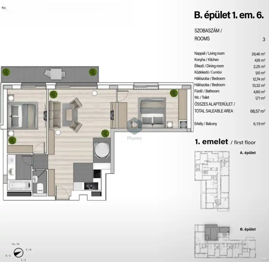 eladó új építésű téglalakás, Budapest, XIII. kerület