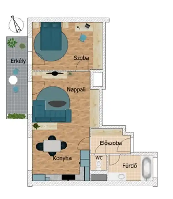 Eladó új építésű téglalakás, Budapest, XIII. kerület 2 szoba 56 m² 83.56 M Ft