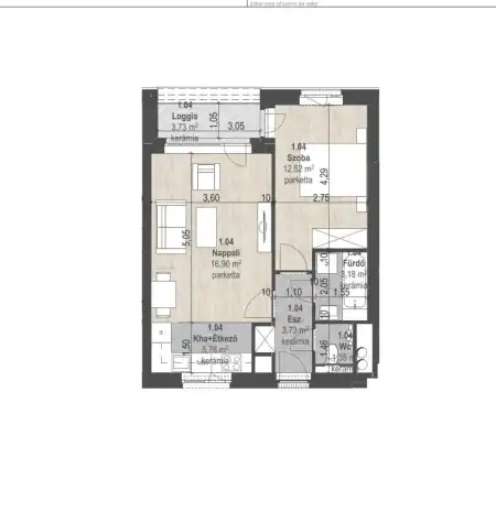 Eladó új építésű téglalakás, Budapest, XIII. kerület 2 szoba 43 m² 80.68 M Ft