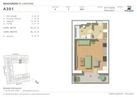 Eladó új építésű téglalakás, Budapest, XIV. kerület 1 szoba 35 m² 73.19 M Ft