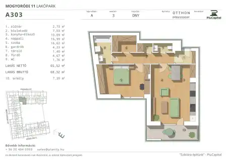 Eladó új építésű téglalakás, Budapest, XIV. kerület 2 szoba 66 m² 110.56 M Ft