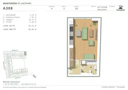 Eladó új építésű téglalakás, Budapest, XIV. kerület 1 szoba 39 m² 66.02 M Ft