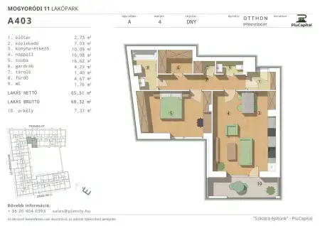 Eladó új építésű téglalakás, Budapest, XIV. kerület 2 szoba 66 m² 113.69 M Ft