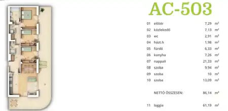 Eladó új építésű téglalakás, Budapest, XIV. kerület 4 szoba 84 m² 197.7 M Ft