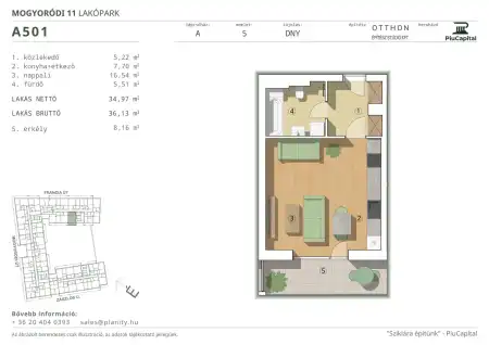 Eladó új építésű téglalakás, Budapest, XIV. kerület 1 szoba 35 m² 76.55 M Ft