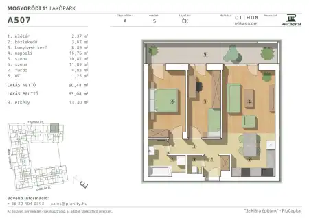 Eladó új építésű téglalakás, Budapest, XIV. kerület 3 szoba 60 m² 99.98 M Ft