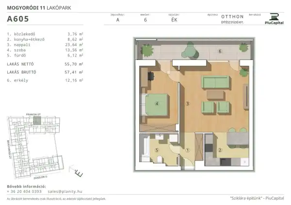 Eladó új építésű téglalakás, Budapest, XIV. kerület 2 szoba 56 m² 92.61 M Ft