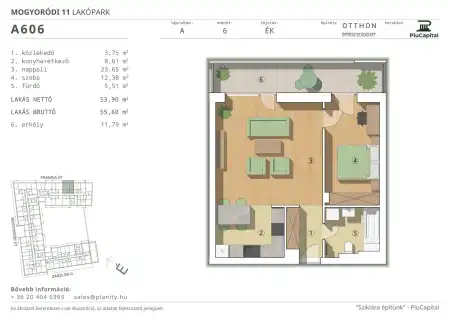 Eladó új építésű téglalakás, Budapest, XIV. kerület 2 szoba 54 m² 89.63 M Ft