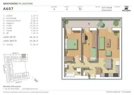 Eladó új építésű téglalakás, Budapest, XIV. kerület 3 szoba 60 m² 99.96 M Ft