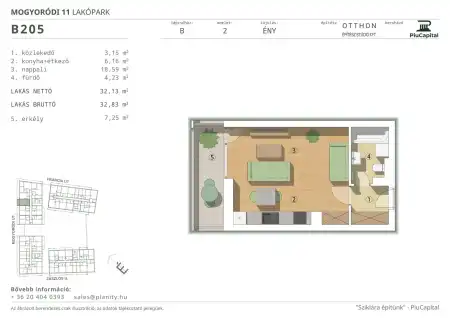 Eladó új építésű téglalakás, Budapest, XIV. kerület 1 szoba 32 m² 64.05 M Ft