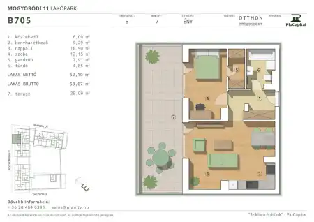 Eladó új építésű téglalakás, Budapest, XIV. kerület 2 szoba 52 m² 112.57 M Ft