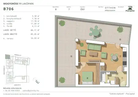 Eladó új építésű téglalakás, Budapest, XIV. kerület 2 szoba 44 m² 99.1 M Ft