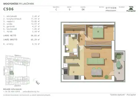 Eladó új építésű téglalakás, Budapest, XIV. kerület 2 szoba 58 m² 102.17 M Ft