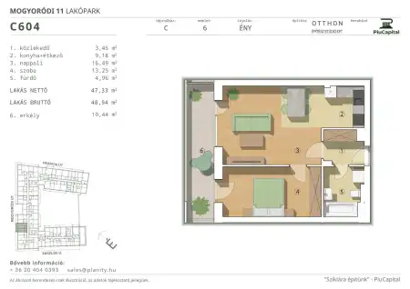 Eladó új építésű téglalakás, Budapest, XIV. kerület 2 szoba 47 m² 88.39 M Ft