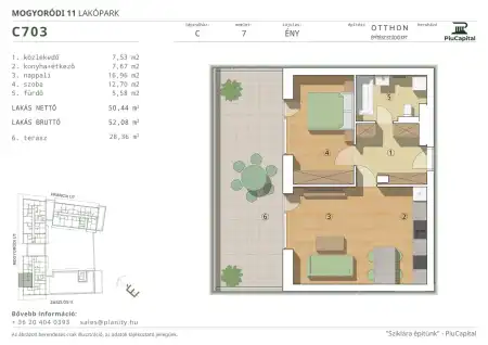 Eladó új építésű téglalakás, Budapest, XIV. kerület 2 szoba 50 m² 108.81 M Ft