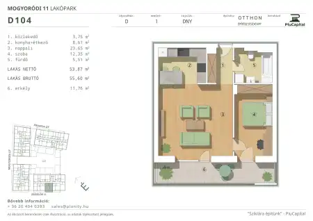 Eladó új építésű téglalakás, Budapest, XIV. kerület 2 szoba 54 m² 89.56 M Ft
