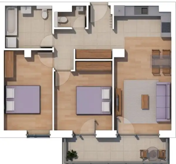 Eladó új építésű téglalakás, Budapest, XIV. kerület 3 szoba 64 m² 105.8 M Ft