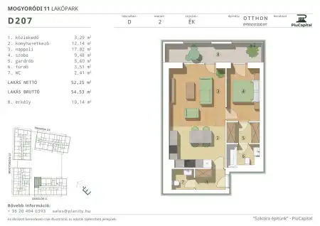 Eladó új építésű téglalakás, Budapest, XIV. kerület 2 szoba 52 m² 85.92 M Ft