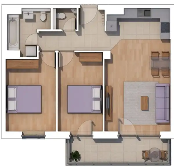 Eladó új építésű téglalakás, Budapest, XIV. kerület 3 szoba 64 m² 103.93 M Ft