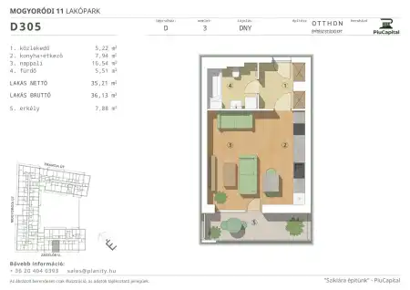 Eladó új építésű téglalakás, Budapest, XIV. kerület 1 szoba 35 m² 71.23 M Ft