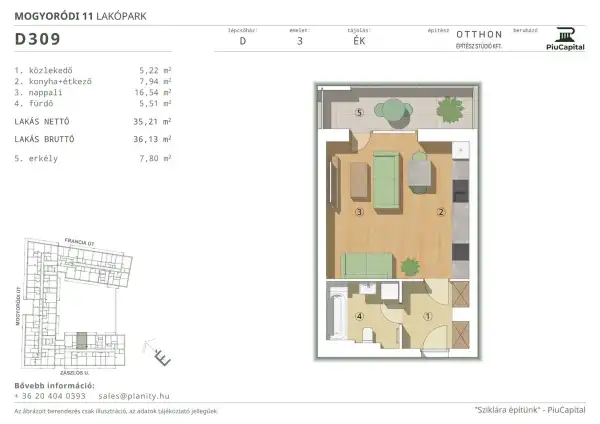 Eladó új építésű téglalakás, Budapest, XIV. kerület 1 szoba 35 m² 71.78 M Ft