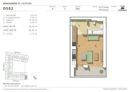 Eladó új építésű téglalakás, Budapest, XIV. kerület 1 szoba 36 m² 75.7 M Ft