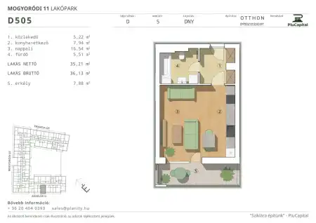 Eladó új építésű téglalakás, Budapest, XIV. kerület 1 szoba 35 m² 74.49 M Ft