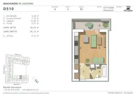 Eladó új építésű téglalakás, Budapest, XIV. kerület 1 szoba 35 m² 75.26 M Ft