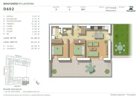 Eladó új építésű téglalakás, Budapest, XIV. kerület 3 szoba 57 m² 122.85 M Ft