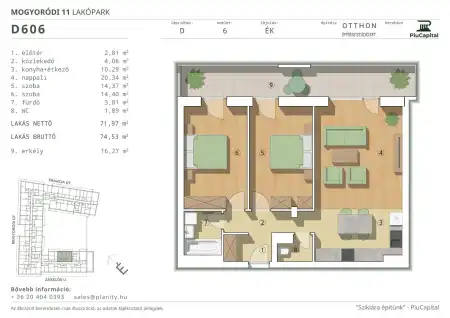 Eladó új építésű téglalakás, Budapest, XIV. kerület 3 szoba 72 m² 135.91 M Ft
