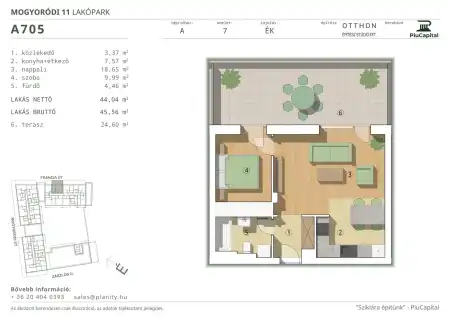 Eladó új építésű téglalakás, Budapest, XIV. kerület 2 szoba 44 m² 88.2 M Ft + Áfa