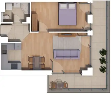 Eladó új építésű téglalakás, Budapest, XIV. kerület 2 szoba 44 m² 87.04 M Ft