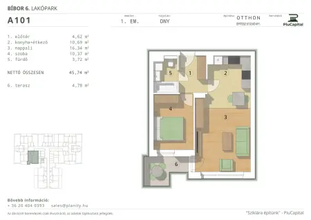 Eladó új építésű téglalakás, Budapest, XIV. kerület 2 szoba 46 m² 77.8 M Ft