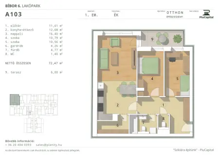 Eladó új építésű téglalakás, Budapest, XIV. kerület 3 szoba 73 m² 106.04 M Ft