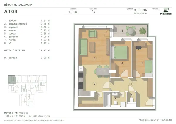 Eladó új építésű téglalakás, Budapest, XIV. kerület 3 szoba 73 m² 106.04 M Ft
