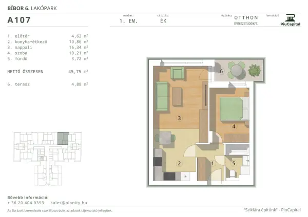 Eladó új építésű téglalakás, Budapest, XIV. kerület 2 szoba 46 m² 77.9 M Ft