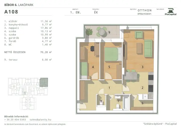 Eladó új építésű téglalakás, Budapest, XIV. kerület 2 szoba 70 m² 103.06 M Ft