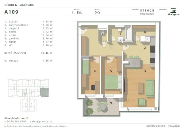 Eladó új építésű téglalakás, Budapest, XIV. kerület 3 szoba 70 m² 103.16 M Ft