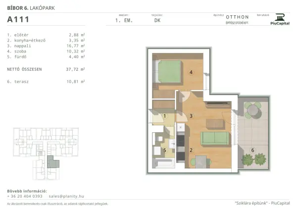 Eladó új építésű téglalakás, Budapest, XIV. kerület 2 szoba 38 m² 69.7 M Ft