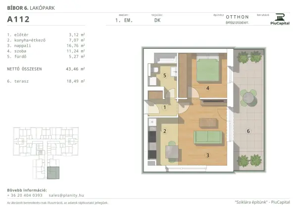 Eladó új építésű téglalakás, Budapest, XIV. kerület 2 szoba 44 m² 85.26 M Ft