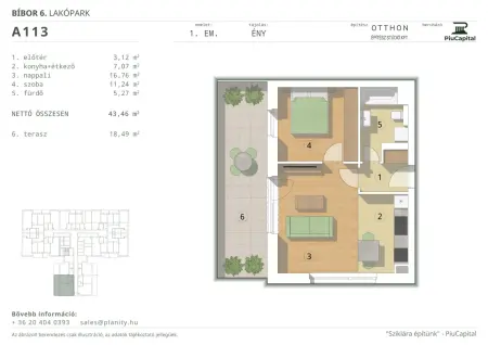 Eladó új építésű téglalakás, Budapest, XIV. kerület 2 szoba 44 m² 85.26 M Ft