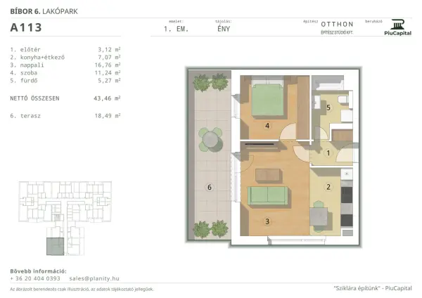 Eladó új építésű téglalakás, Budapest, XIV. kerület 2 szoba 44 m² 85.26 M Ft