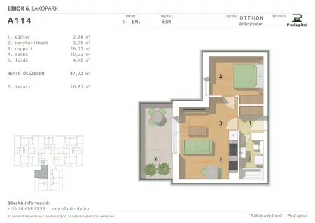 Eladó új építésű téglalakás, Budapest, XIV. kerület 2 szoba 38 m² 69.7 M Ft