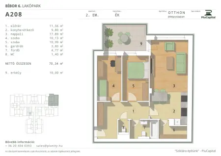 Eladó új építésű téglalakás, Budapest, XIV. kerület 3 szoba 70 m² 107.96 M Ft