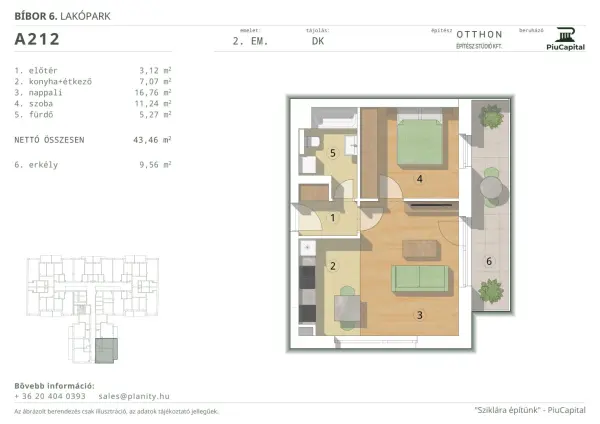 Eladó új építésű téglalakás, Budapest, XIV. kerület 2 szoba 44 m² 79.5 M Ft