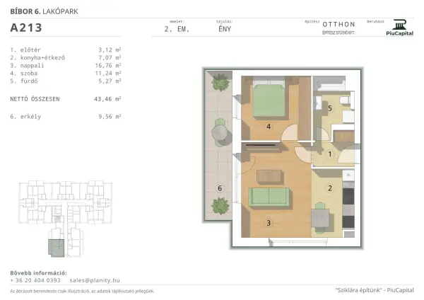 Eladó új építésű téglalakás, Budapest, XIV. kerület 2 szoba 44 m² 79.5 M Ft